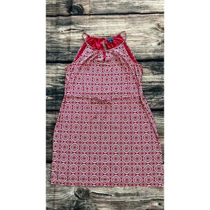 Market & Spruce Women's XL Pink‎ Geometric Halter Neck Shift Dress